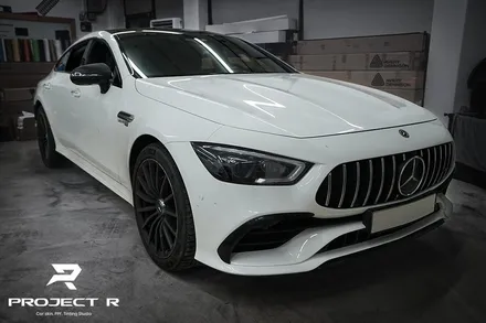 벤츠 AMG GT43 루프스킨 크롬죽이기 부분 포인트 랩핑, 부천 자동차랩핑 전문 프로젝트R / 부천 원미구 상동