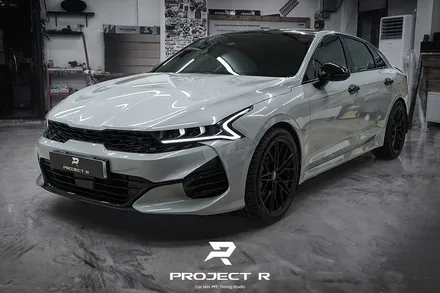 K5 DL3 크레용 컬러 전체 랩핑, 비닐프로그 브라이트 그레이 시공, 부천랩핑 프로젝트알 / 부천 원미구 상동