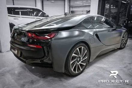 BMW i8 에이버리 사틴블랙 전체랩핑 시공, 부천 자동차랩핑 프로젝트알 / 부천 원미구 상동