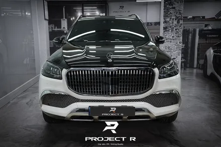 벤츠 마이바흐 GLS600 듀오톤 투톤랩핑, 상단 3M2080 유광블랙 시공, 부천랩핑 프로젝트알 / 부천 원미구 상동