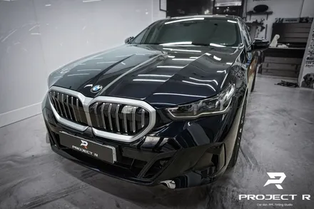 BMW 5시리즈 530i 전면 열차단 썬팅, 글라스틴트 선셋 윈도 틴팅 부천 프로젝트알 / 부천 원미구 상동