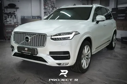 볼보 XC90 전체 랩핑, 비닐프로그 사틴 메탈릭 펄 화이트, 부천 자동차랩핑 프로젝트알 / 부천 원미구 상동