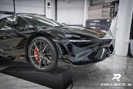 맥라렌 765LT 앞범퍼 사고, 울트라핏 블랙 PPF 재시공, 부천PPF 프로젝트알 / 부천 원미구 상동
