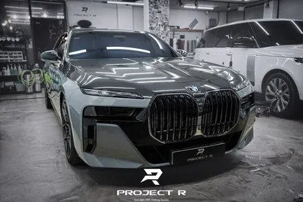 부천 BMW 7시리즈 740i 듀오톤 랩핑, 상단 울트라핏 카본 PPF 시공, 프로젝트알 / 부천 원미구 상동