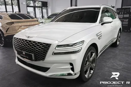 제네시스 GV80 비닐프로그 사틴 화이트펄 전체 랩핑 부천 프로젝트알 / 부천 원미구 상동