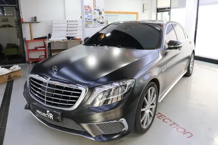 부천 랩핑전문점 벤츠 S63 AMG 전체랩핑 에이버리 사틴블랙 올래핑 후기~ / 부천 원미구 상동