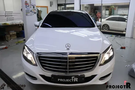부천랩핑전문점 벤츠 W222 S500 실버바디에서 유광화이트로 전체랩핑 해보자 / 부천 원미구 상동