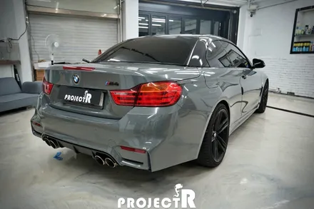 BMW M4 컨버터블 에이버리 락그레이 전체 랩핑, 인천 자동차 래핑 전문점 프로젝트알 / 부천 원미구 상동