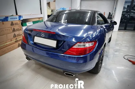 벤츠 SLK200 전체 랩핑, 에이버리 다크 블루 메탈릭 자동차 래핑 시공기 by 인천 부평 프로젝트알 / 부천 원미구 상동