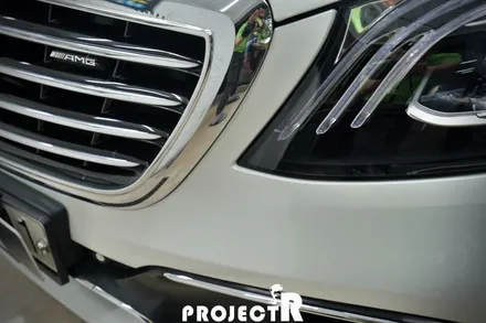 벤츠 S클래스 신형 63AMG 개조 차량 유광 화이트펄 부분 랩핑, 실내 카본 포인트 래핑 by 프로젝트알 / 부천 원미구 상동