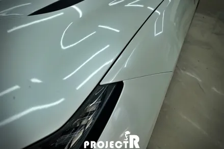 인천랩핑 전문 프로젝트알 페라리 포르토피노 전체 랩핑, 에이버리 유광 화이트펄 자동차 래핑 시공기 / 부천 원미구 상동
