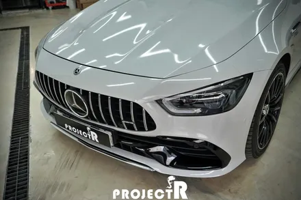 벤츠 GT43 AMG 전체 랩핑, 에이버리 유광 그레이 크레용 랩핑 by 부천 프로젝트알 / 부천 원미구 상동