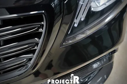벤츠 S63 AMG 전체 랩핑, 에이버리 유광블랙 시공기, 부천 자동차 래핑 전문 프로젝트R / 부천 원미구 상동