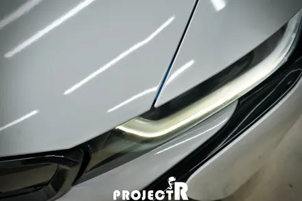 BMW i8 에이버리 유광 그레이 전체 랩핑, 부천 상동 자동차래핑 전문 프로젝트R / 부천 원미구 상동