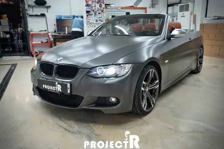 BMW 3시리즈 컨버터블 전체랩핑, 에이버리 사틴 바솔트 메탈릭 시공 in 부천랩핑 프로젝트알 / 부천 원미구 상동