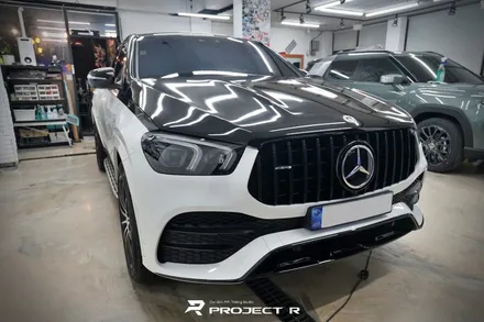 벤츠 GLE 400d 투톤랩핑, 상판 3M2080 유광블랙 부분 랩핑 시공, 부천 프로젝트알 / 부천 원미구 상동