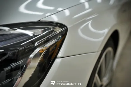 벤츠 S63 AMG 사고 부분 랩핑 재시공, 에이버리 유광 화이트펄 / 부천랩핑 프로젝트알 / 부천 원미구 상동