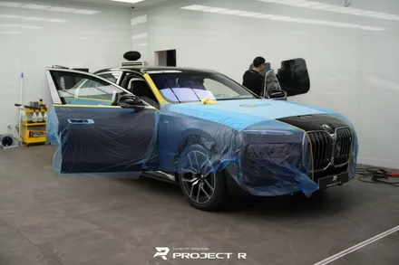 BMW i7 신차패키지 글라스틴트 슈어X 열차단 썬팅 및 크롬죽이기 생활보호PPF, 부천 프로젝트알 / 부천 원미구 상동