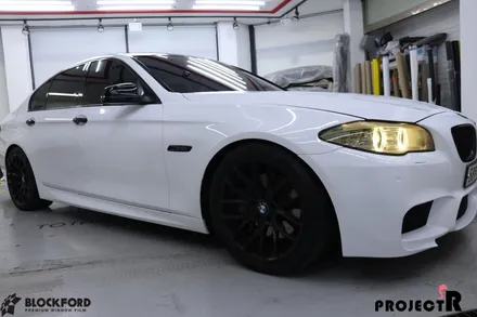 부천랩핑 BMW 520d 전체랩핑 에이버리 유광화이트 래핑시공기 / 부천 원미구 상동