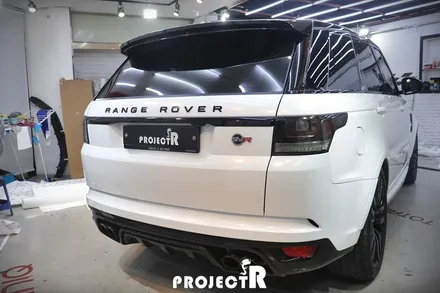 레인지로버 스포츠 SVR 3M1080 화이트골드 스파클링 전체 랩핑, 오라칼 다크그레이 라이트필름 시공 in 부천 프로젝트R / 부천 원미구 상동