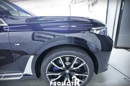 BMW X7 에이버리 사틴 화이트펄 전체 랩핑 및 크롬 죽이기 부분 랩핑 시공기 by 부천 프로젝트R / 부천 원미구 상동