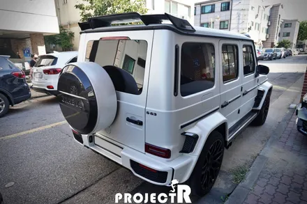 벤츠 G63 AMG 전체 랩핑, 지바겐 사틴 화이트펄 자동차 래핑 시공기 by 인천 프로젝트R / 부천 원미구 상동
