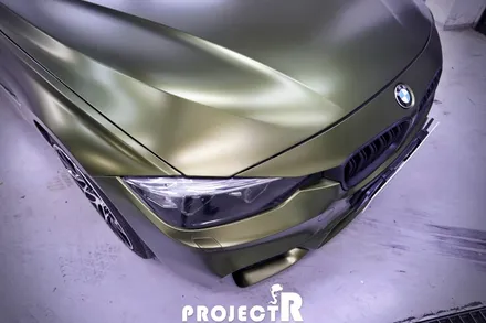 BMW 3시리즈 드레스업 전체 랩핑, 에이버리 데니슨 사틴 호프그린 메탈릭 자동차 래핑 by 부천상동 프로젝트알 / 부천 원미구 상동