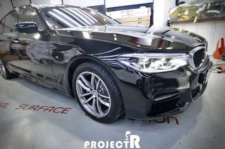 BMW 5시리즈 520d 전체 랩핑, 에이버리 유광블랙 자동차 래핑 by 인천 프로젝트알 / 부천 원미구 상동