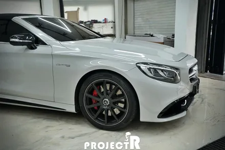 벤츠 S63 AMG 카브리올레 전체 랩핑, 에이버리 그레이 자동차 래핑 by 부천 프로젝트알 / 부천 원미구 상동