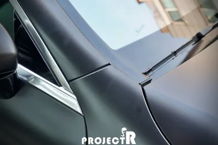 벤츠 E클래스 E220d 쿠페 사틴블랙 전체 랩핑, 인천 부천 자동차 랩핑 전문점 프로젝트R / 부천 원미구 상동