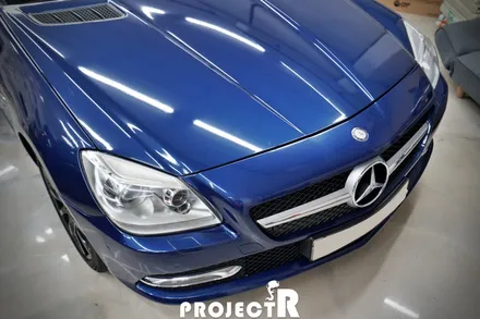벤츠 SLK200 전체 랩핑, 에이버리 다크 블루 메탈릭 자동차 래핑 시공기 by 인천 부평 프로젝트알 / 부천 원미구 상동