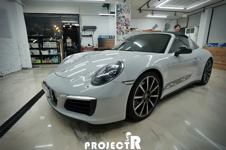 포르쉐 911 타르가 4S 에이버리 유광 그레이 전체 랩핑 및 데칼 작업 in 프로젝트알 / 부천 원미구 상동