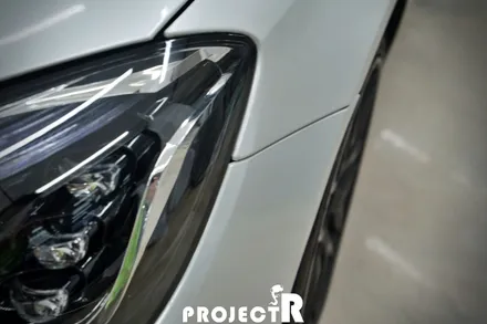 벤츠 S클래스 신형 63AMG 개조 차량 유광 화이트펄 부분 랩핑, 실내 카본 포인트 래핑 by 프로젝트알 / 부천 원미구 상동
