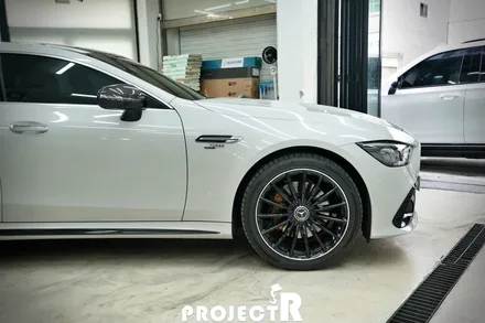 벤츠 GT43 AMG 전체 랩핑, 에이버리 유광 그레이 크레용 랩핑 by 부천 프로젝트알 / 부천 원미구 상동