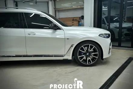 BMW X7 에이버리 유광 화이트펄 전체 랩핑, 부천 자동차 랩핑 프로젝트알 / 부천 원미구 상동
