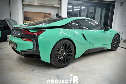 BMW i8 전체 랩핑, 에이버리 유광 에메랄드 그린 시공, 부천랩핑 프로젝트알 / 부천 원미구 상동