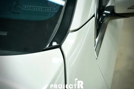 벤츠 S클래스 전체랩핑 사고 차량, 에이버리 유광 화이트펄 부분 랩핑 재시공, 부천 프로젝트알 / 부천 원미구 상동