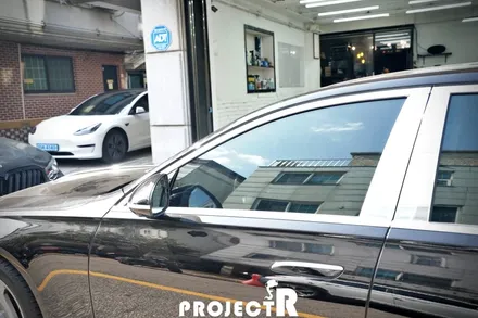벤츠 S클래스 S580 열차단 썬팅, 글라스틴트 슈어X 윈도 틴팅, 부천 신차패키지 시공 전문 프로젝트알 / 부천 원미구 상동