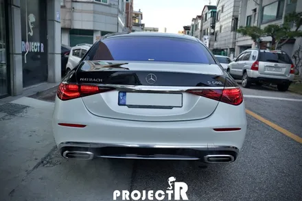 벤츠 S클래스 S580 에이버리 유광 화이트펄 듀오톤 투톤 랩핑 시공 / 부천랩핑 프로젝트알 / 부천 원미구 상동