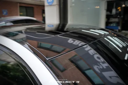 BMW 5시리즈 530e 울트라핏 블랙 PPF 루프스킨 사이드미러 시공, 부천 자동차 랩핑 전문 프로젝트R / 부천 원미구 상동