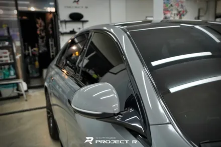 벤츠 S클래스 S400d 에이버리 락그레이 전체랩핑, 3M유광블랙 크롬 죽이기, 부천 프로젝트알 / 부천 원미구 상동