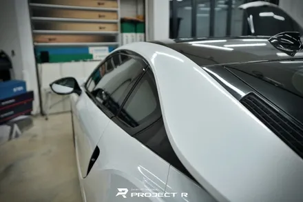 BMW i8 에이버리 유광 화이트펄 전체 랩핑, 부천 자동차랩핑 프로젝트알 / 부천 원미구 상동