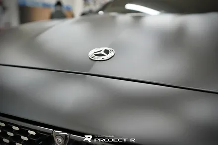 벤츠 E클래스 E220d 전체랩핑, 비닐프로그 매트블랙 시공 / 부천 프로젝트알 / 부천 원미구 상동