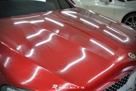 벤츠 GLC 300e 쿠페 전체 랩핑, 비닐프로그 고광택 루퍼스 레드, 부천랩핑 프로젝트알 / 부천 원미구 상동