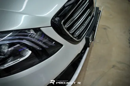 벤츠 S63 AMG 에이버리 유광 화이트펄 전체 랩핑, 부천 자동차랩핑 프로젝트알 / 부천 원미구 상동