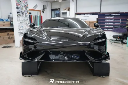 맥라렌 765LT 앞범퍼 사고, 울트라핏 블랙 PPF 재시공, 부천PPF 프로젝트알 / 부천 원미구 상동