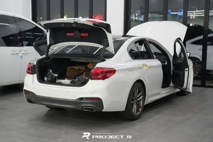 BMW 5시리즈 530i 전체 랩핑 재시공, 비닐프로그 고광택 게인스보로 그레이, 부천 프로젝트알 / 부천 원미구 상동
