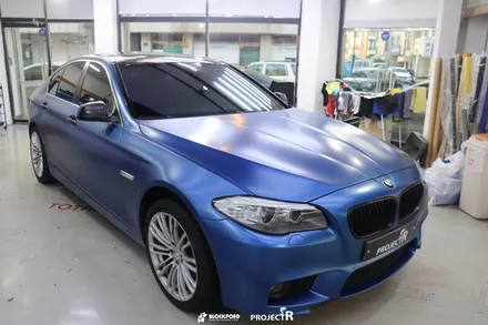 부천랩핑전문점 bmw520d 에이버리 사틴다크블루 전체랩핑 후기 / 부천 원미구 상동