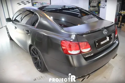 렉서스 GS430 전체 랩핑, 에이버리 사틴 블랙 시공 by 부천, 부평 랩핑 전문 프로젝트R / 부천 원미구 상동