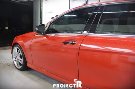 벤츠 C클래스 C350 AMG 전체 랩핑, 에이버리 다이아몬드 레드 풀랩핑 by 프로젝트R / 부천 원미구 상동